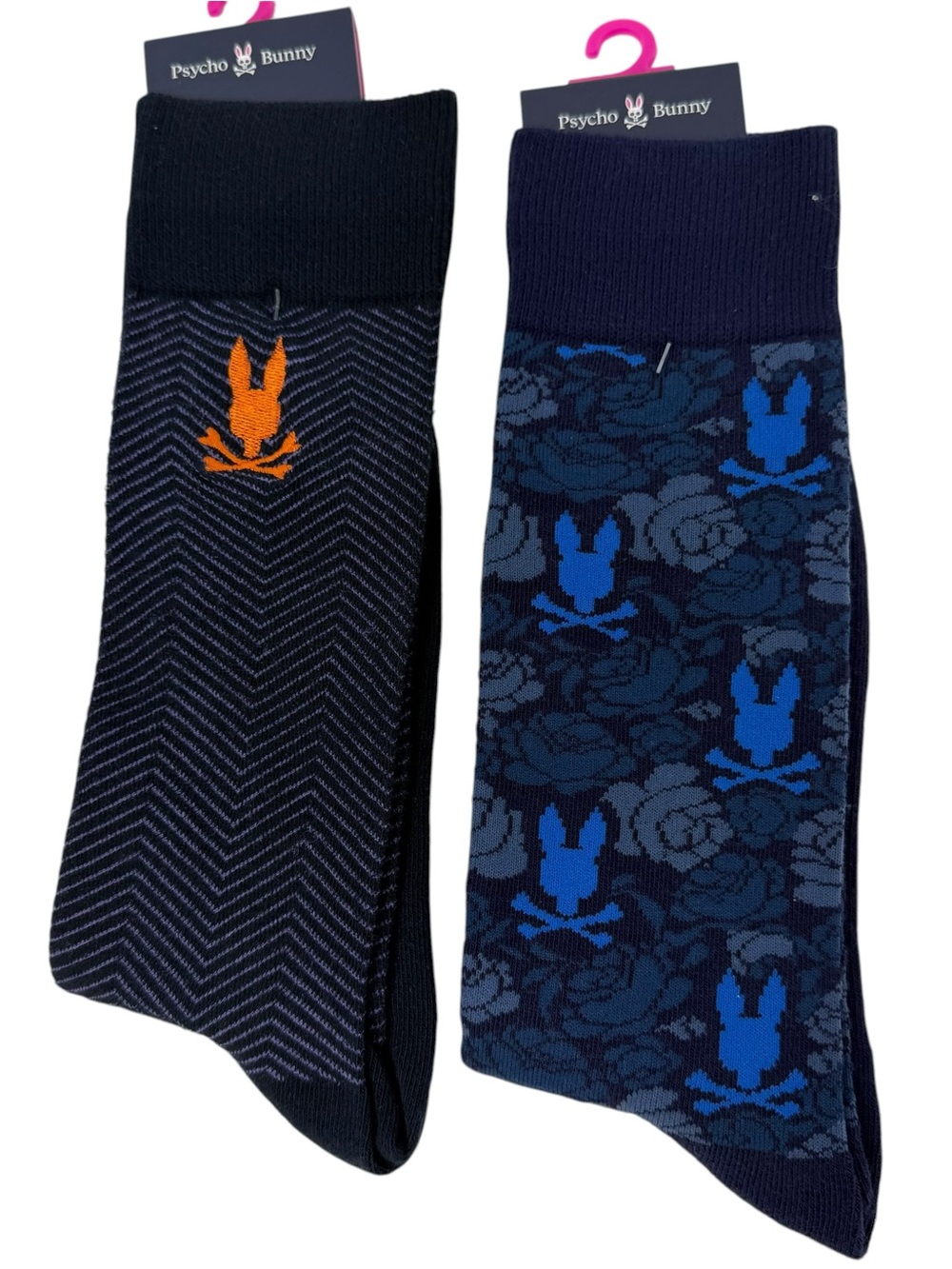 PSYCHO BUNNY Men’s one Size crew mid calf socks 2 pair New